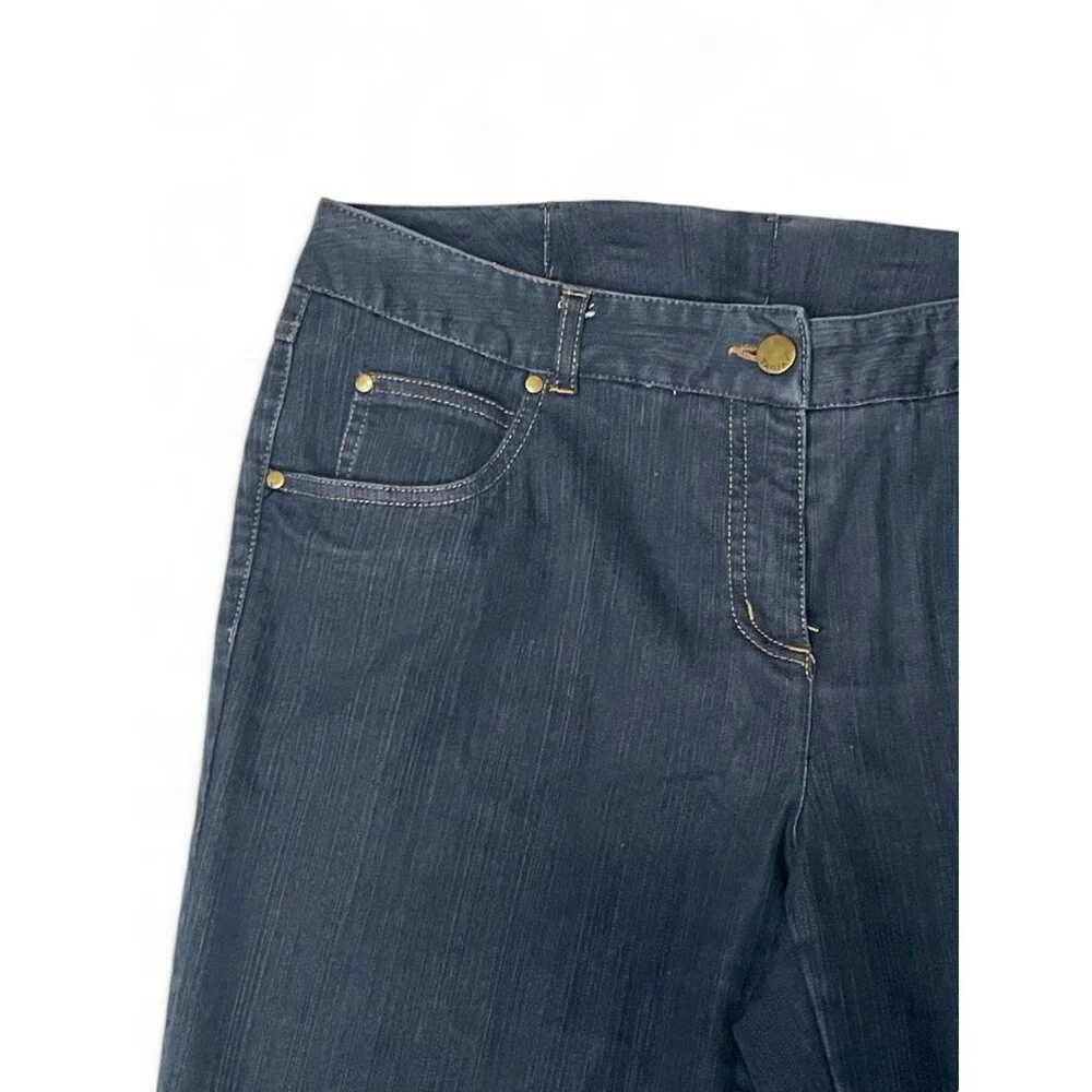 TanJay Women's Petites Dark Wash Denim Bootcut Jeans, Size 10P - Picture 4 of 16